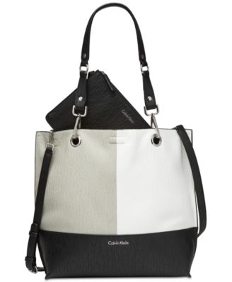 calvin klein sonoma reversible novelty tote with pouch