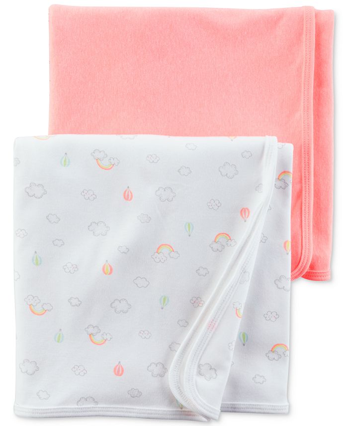 Carter's 2Pack Cotton Receiving Blankets, Baby Girls Macy's