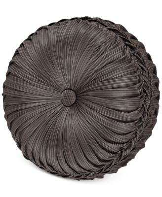 Astoria Mink Tufted Decorative Pillow, 15" Round image