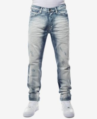 Sean John Men's Straight Fit Stretch Heavy Bleached Jeans, Created for ...