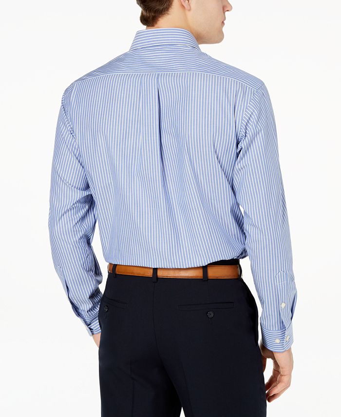 Club Room Men's Classic/Regular Fit Stripe Dress Shirt, Created for Macy's Macy's