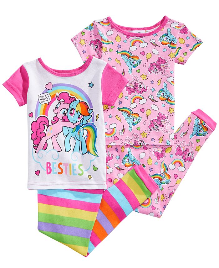 My Little Pony 4-Pc. Besties Cotton Pajama Set, Toddler Girls - Macy's