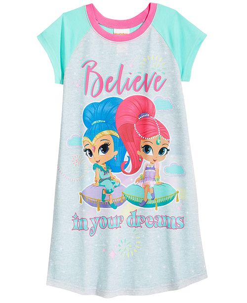 Shimmer And Shine Nickelodeon S Nightgown Little Girls Big Girls Reviews Pajamas Kids Macy S