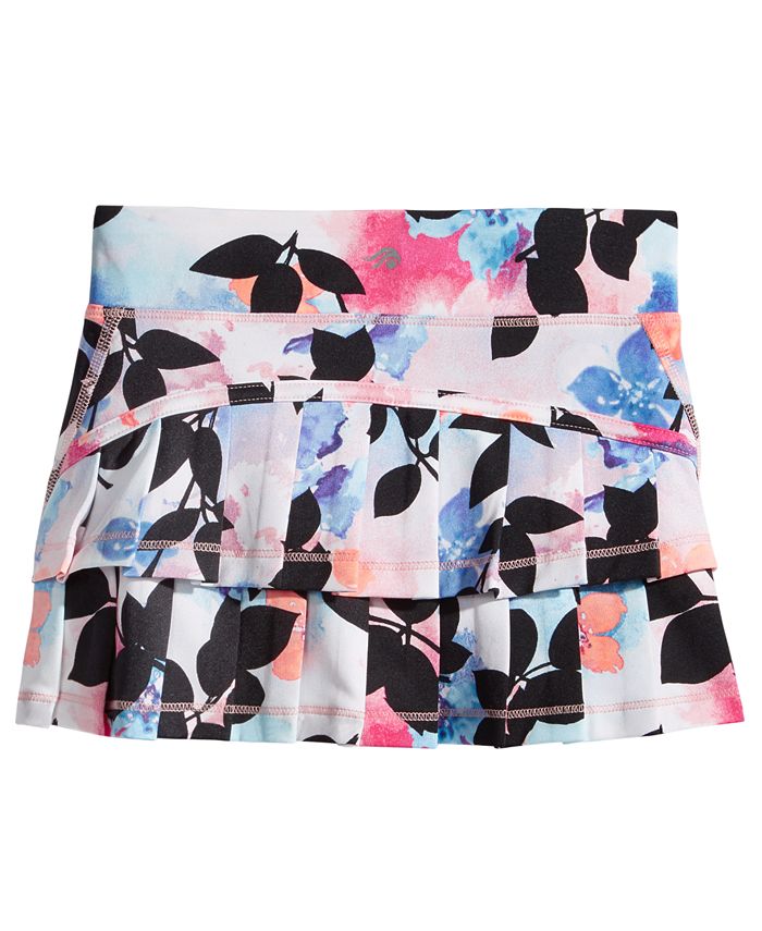 ID Ideology Women's Tropical Printed Pleated Skort Pink Size Large
