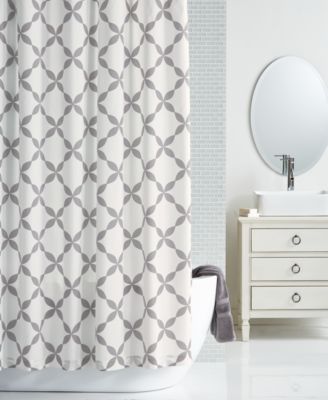 Charter Club - 72" x 72" Trellis-Print Shower Curtain