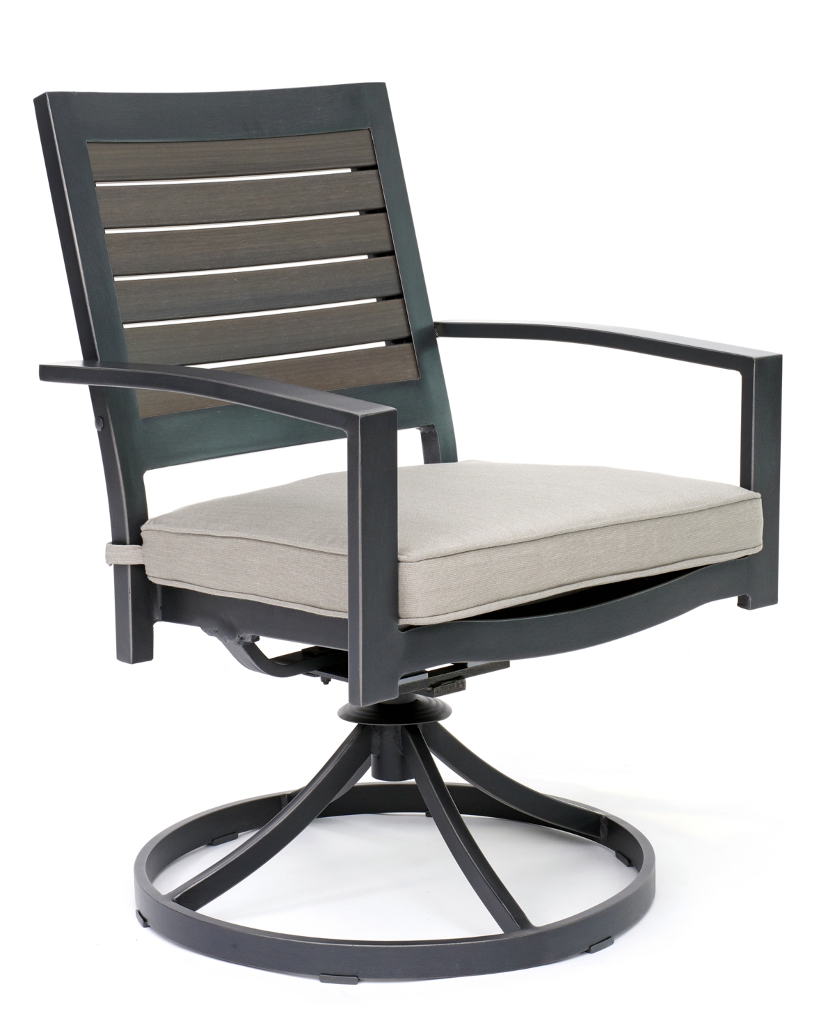 Agio Set Of 2 Marlough Ii Aluminum Outdoor Swivel Rockers, Created For Macy's In Sunbrella Spectrum Dove