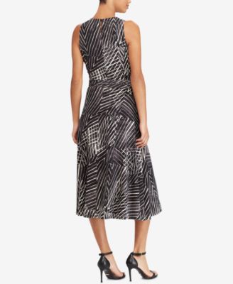 Lauren Ralph Lauren Petite Print Crew-neck Dress