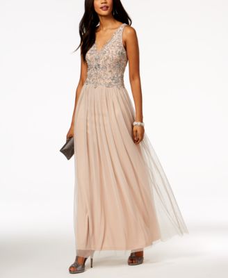 adrianna papell beaded gown macys