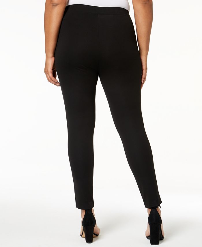 Calvin Klein Plus Size Ponté-Knit Pull-On Pants & Reviews - Pants ...