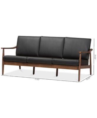Ambelin 72" Faux Leather Sofa