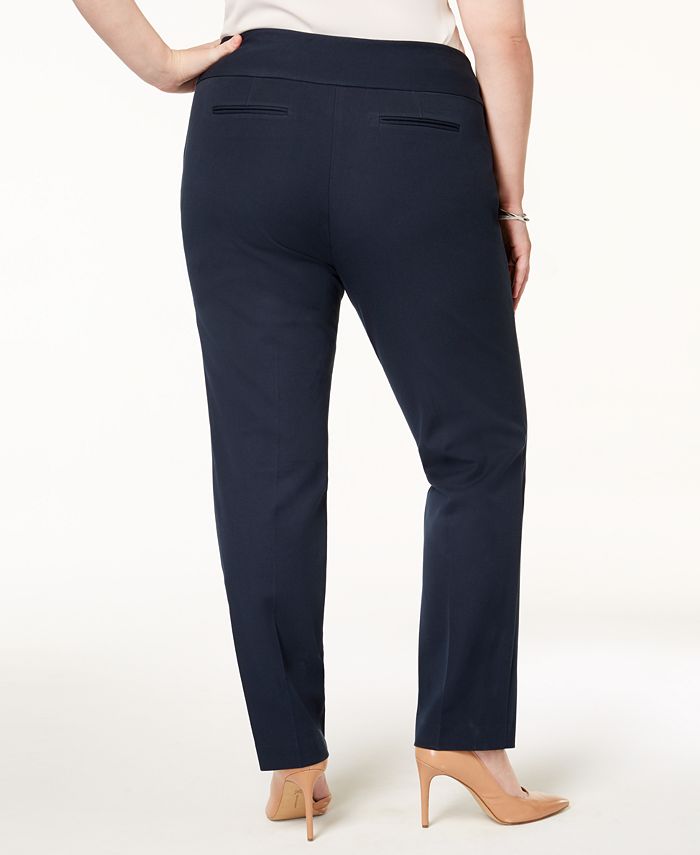 Alfani Plus & Petite Plus Size Slim Tummy-Control Pants, Created for ...