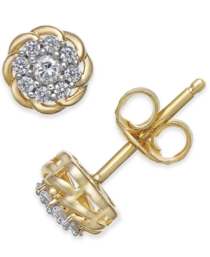 image of Diamond Floral Cluster Stud Earrings (1/4 ct. t.w.)