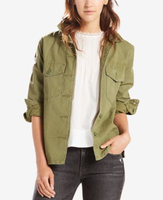 Levi's Levi’s® Cotton Army Embroidered Shirt Jacket - Macy's