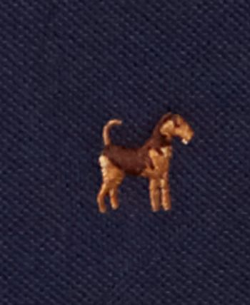 Brooks Brothers Men's Long-Sleeve Embroidered Dog Polo Shirt