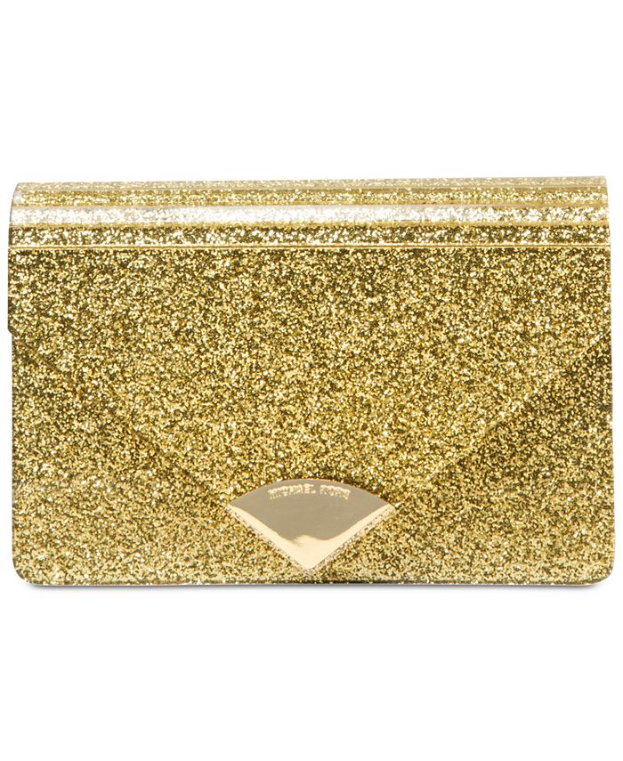 Michael kors sale barbara clutch gold