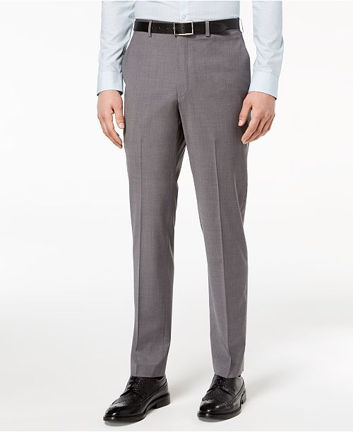 DKNY CLOSEOUT! Men's Slim-Fit Stretch Neat Suit Pants & Reviews - Pants ...