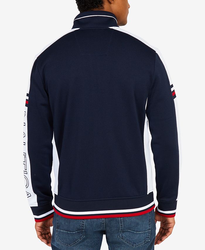 Nautica Men's Retro Colorblocked Embroidered-Logo Track Jacket - Macy's