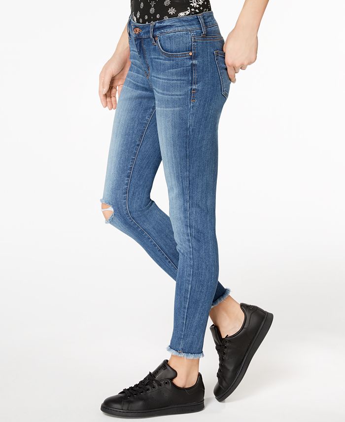 Celebrity Pink Juniors' Ripped Frayed Skinny Jeans - Macy's