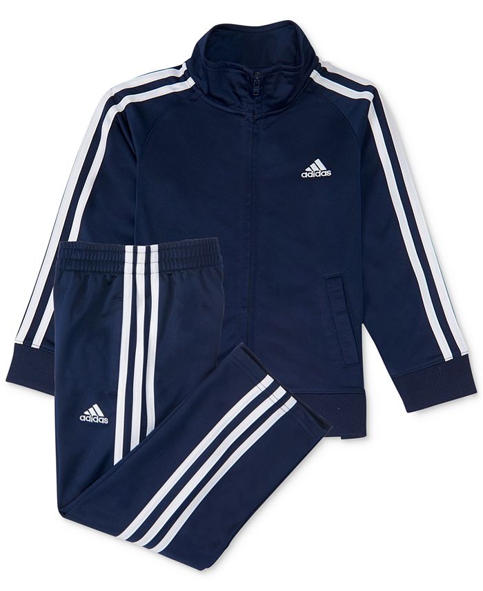 adidas Baby Boys Three Stripe Track Suit, 2 Piece Set Macy's