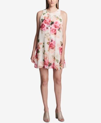calvin klein single flower sheath dress