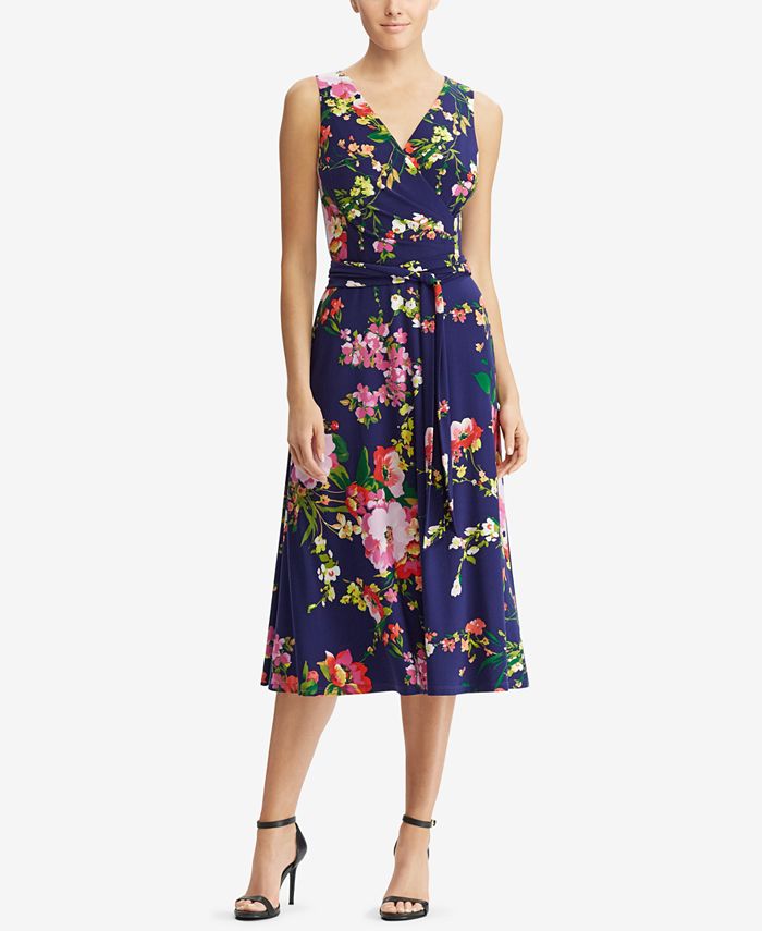 Lauren Ralph Lauren Petite Floral-Print Fit & Flare Dress & Reviews -  Dresses - Women - Macy's