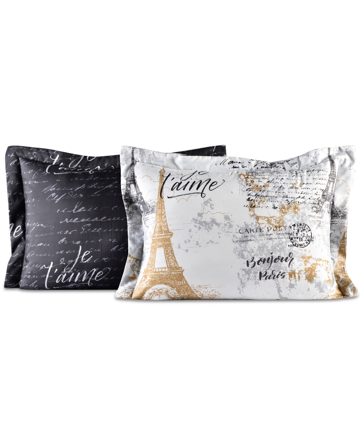 Fairfield Square Collection Paris Gold Reversible 8 Pc. Comforter Sets, Exclusively at Macy's -Gold/Black