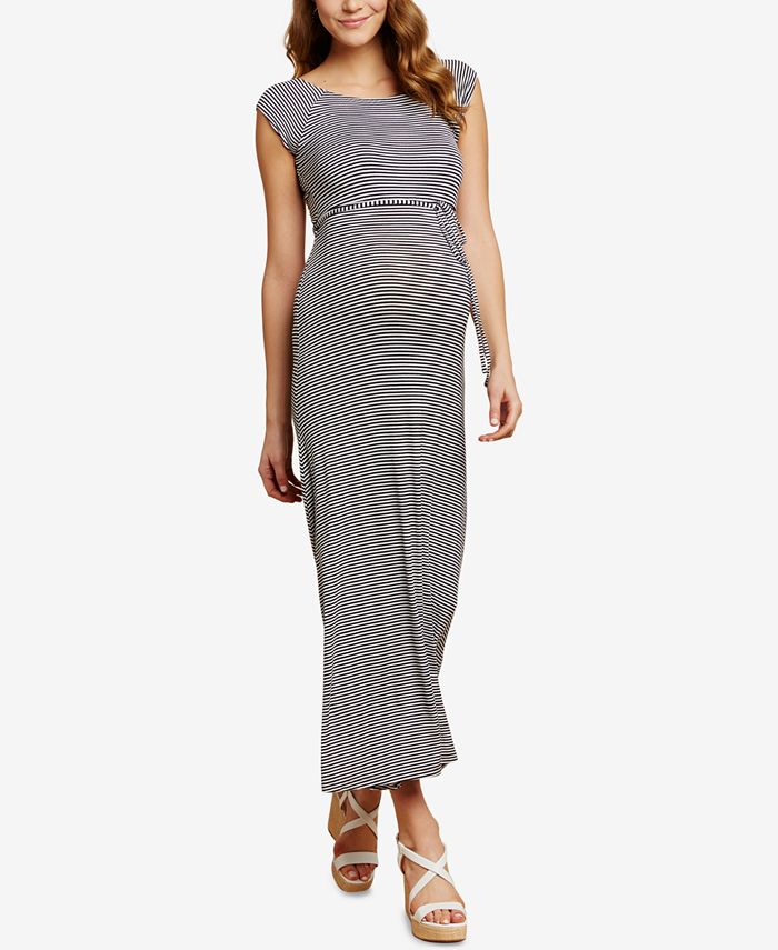 Jessica Simpson Maternity Cap-Sleeve Maxi Dress - Macy's