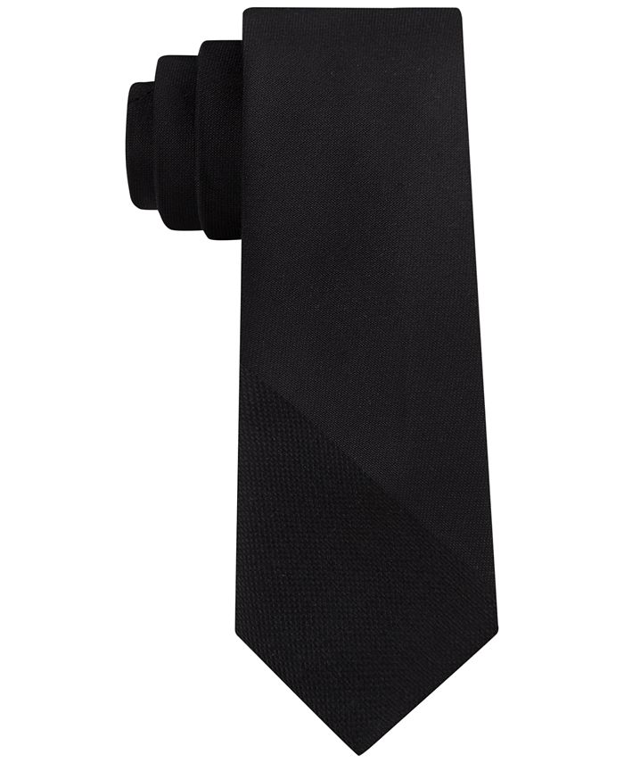 DKNY Men's Textured Angle Silk Slim Tie - Macy's
