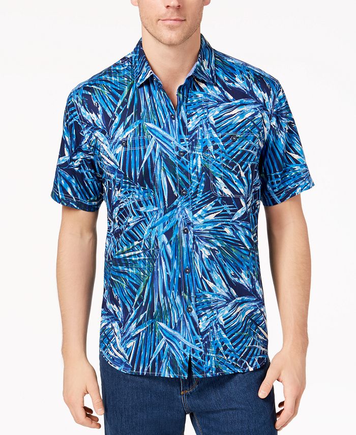 Tommy Bahama Men's Throwing Shade Palm-Print Shirt - Macy's