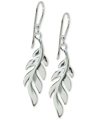 Giani Bernini - Leaf Drop Earrings in Sterling Silver