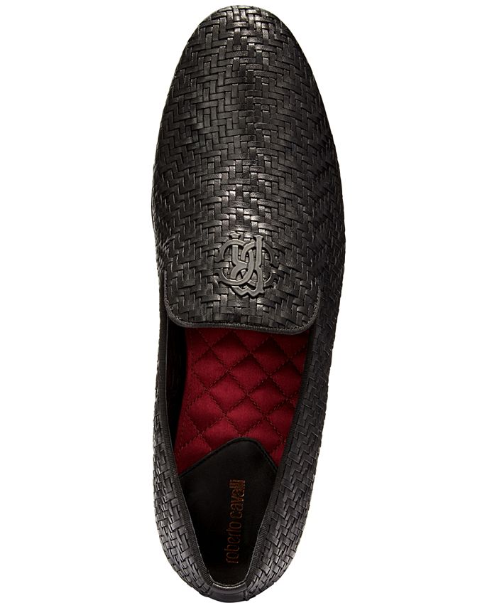 Roberto Cavalli Men's Night Woven Leather Loafers - Macy's