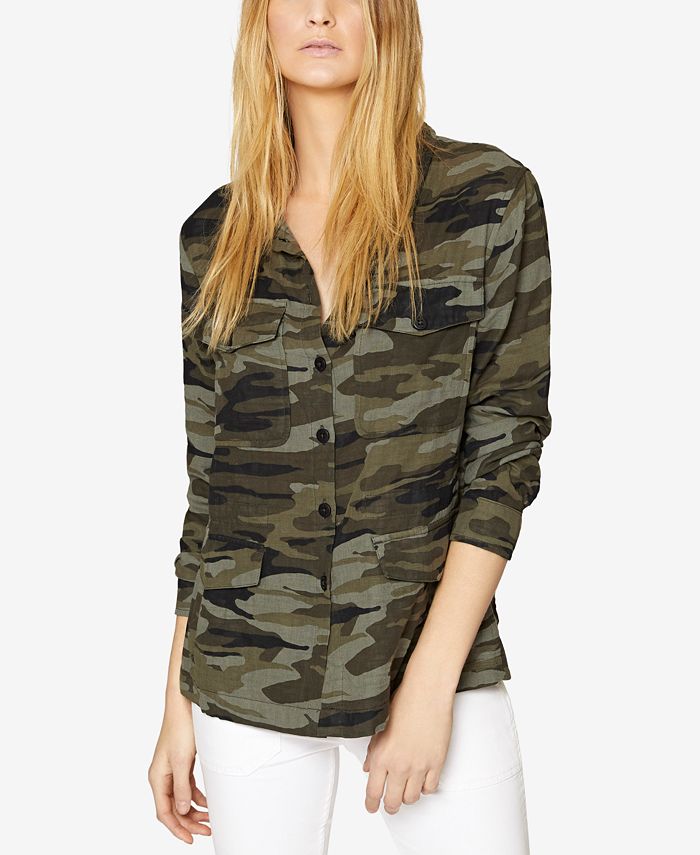 Sanctuary Peace Keeper Camo-Print Jacket & Reviews - Jackets & Blazers ...