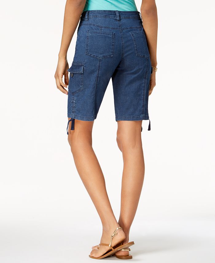Style & Co Petite Chambray Cargo Shorts, Created for Macy's - Macy's