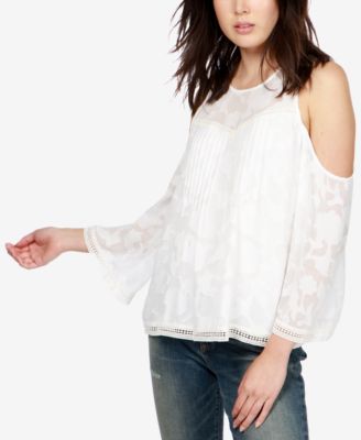 Lucky Brand - Crochet Cold-Shoulder Top