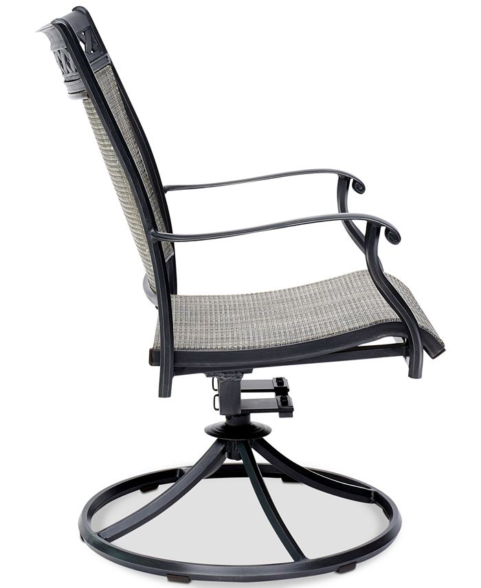 Agio Set of 2 Vintage II Outdoor Sling Swivel Chairs, Created for Macy