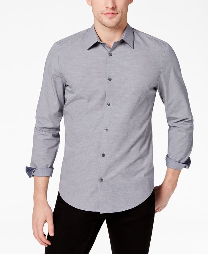 Calvin Klein Men's Basketweave Textured Shirt - Macy's