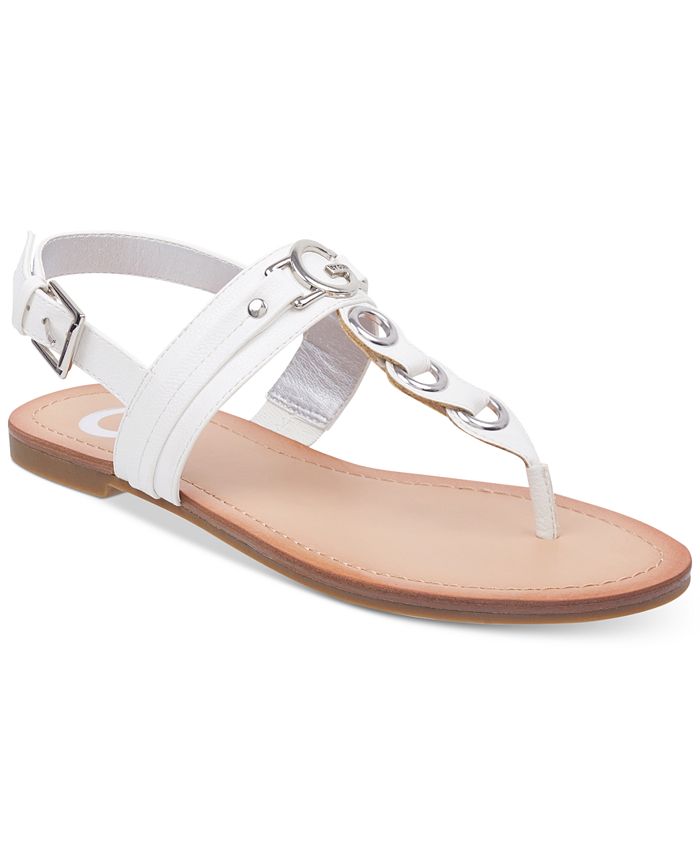 G by GUESS Lesha Flat Sandals - Macy's
