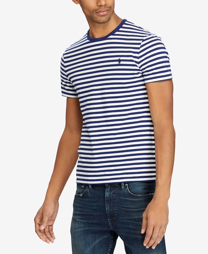Introducir 88+ imagen polo ralph lauren men’s classic fit striped t shirt