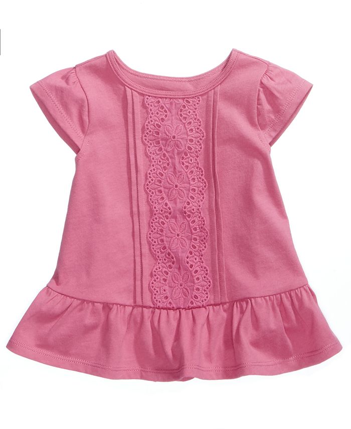 First Impressions Eyelet Cotton T-Shirt, Baby Girls, Created for Macy's ...