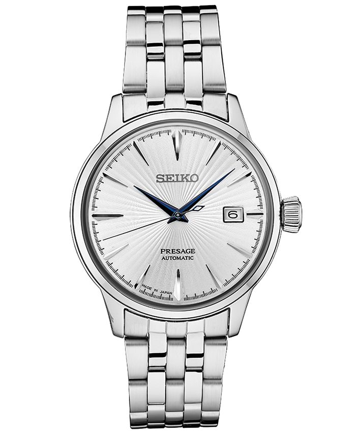 Seiko Men's Automatic Presage Stainless Steel Bracelet Watch  &  Reviews - All Watches - Jewelry & Watches - Macy's