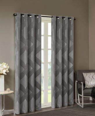 SunSmart Bentley Ogee Jacquard Total Blackout Window Panels - Macy's