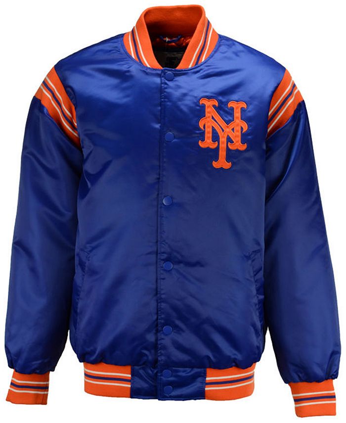 G-III Sports Men's New York Mets Starter Legacy Satin Jacket - Macy's