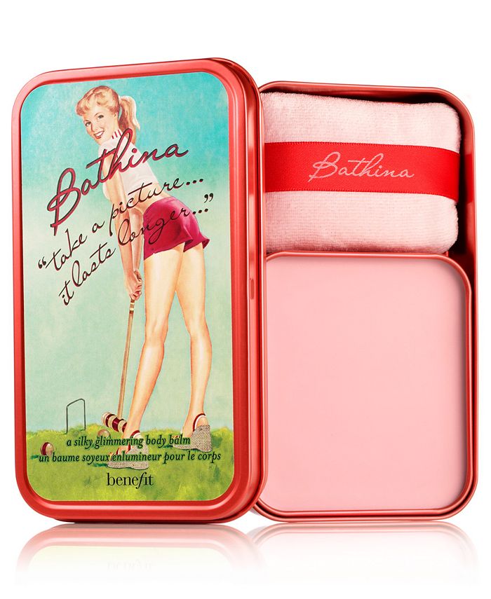  Benefit Makeup Bag Shimmery Pink : Beauty & Personal Care
