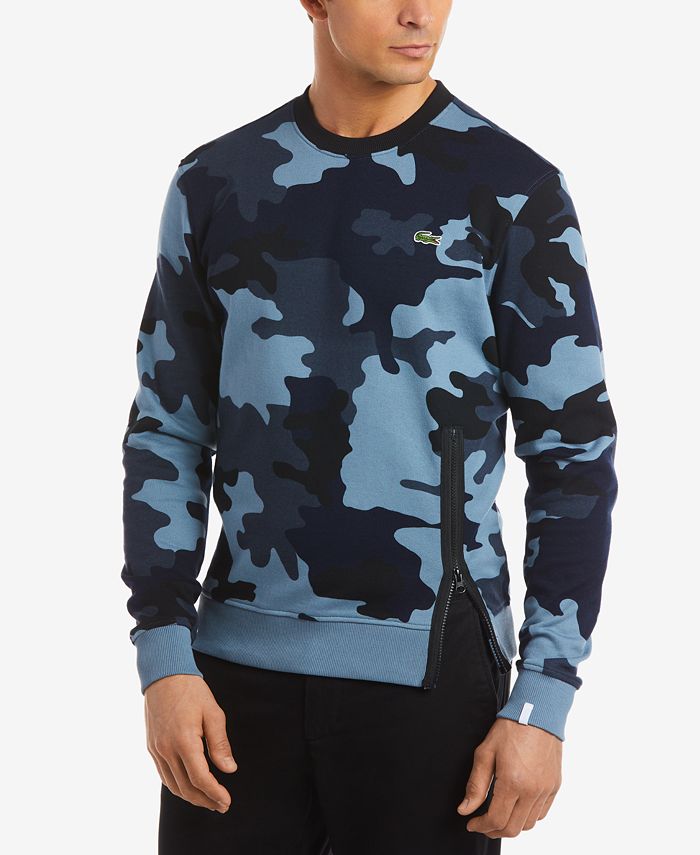 syndrom kantsten Intervenere Lacoste LIVE Men's Camouflage-Print Fleece Sweatshirt - Macy's