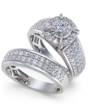 image of Diamond Pave Bridal Set (1-1/2 ct. t.w.) in 14k White Gold