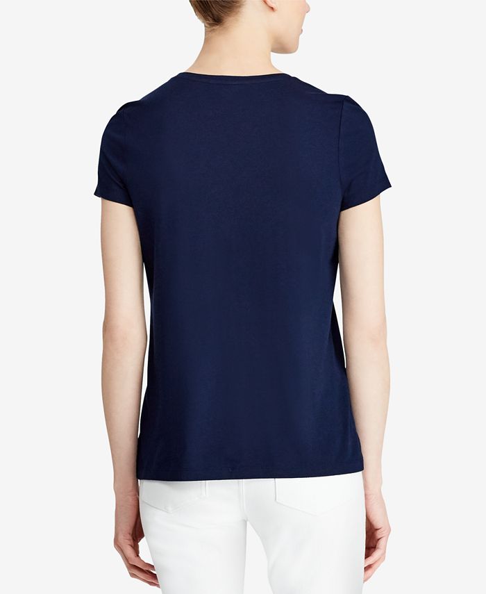 Lauren Ralph Lauren Logo Graphic T-Shirt & Reviews - Tops - Women - Macy's
