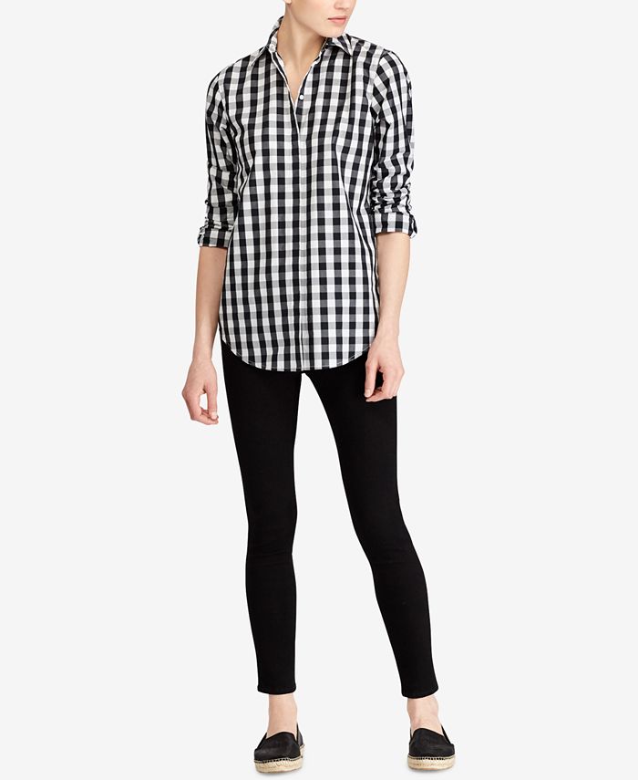 Lauren Ralph Lauren Petite Gingham Cotton Shirt Macy's