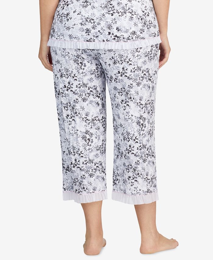 Layla Plus Size Ruffle-Hem Capri Pajama Pants - Macy's