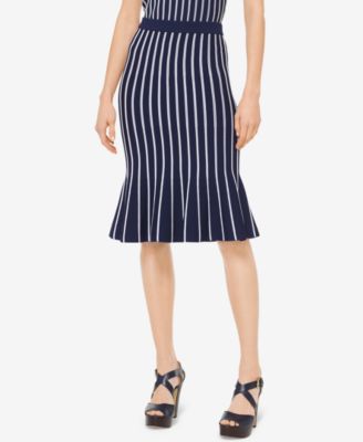 michael kors striped skirt