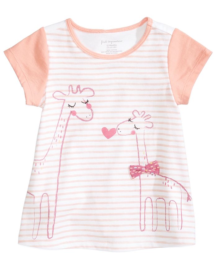 First Impressions Graphic-Print Cotton T-Shirt, Baby Girls, Created for ...